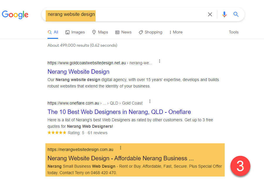 We Get Results in Google!